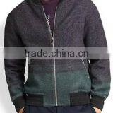 Ombre Bomber Jacket,fashion Subtle Ombre Effect Updates Jacket ,ribbed Trim Warmth Jacket thumbnail-3