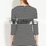 Classic Stripes Straight 7 Minutes of Sleeve Dress thumbnail-4