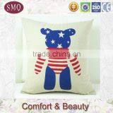 Yellow and White Base Fabric Cusotm Linen Printed Leaf Design of Cushion Covers thumbnail-2