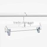 Clear Plastic Pant Laundry Hanger With Clip thumbnail-1