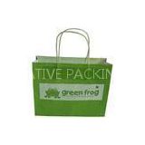 Cute Paper Carrier Bags Biodegradable Green with Vest Handle