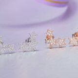 Fashion Jewelry Three Star Crawler Earring thumbnail-1