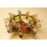 Liu li Nine Dragons Crystal Candy Plate