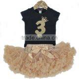 2016 Yawoo Wholesale Boutique Clothing Set Sleeveless White Top Match Fluffy Pettiskirt Children Skirt Suit thumbnail-6