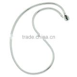18" Silver Plated Snake Chain Classic Bead Barrel Clasp Necklace for Beads Charms