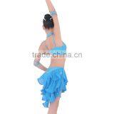 Teen Girls Multi-Straps Latin Dance Wear Kids Ballroom Latin Competition Dress thumbnail-4