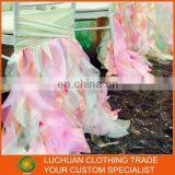 Custom-made Color Organza Wholesale Wedding Pink Chair Covers thumbnail-1