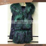 2016 Wholesale New Fur Garment Real Raccoon And Sheep Skin High Quality Fur Vest For Women thumbnail-4