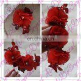 Aidocrystal Red Rose Hair Pin Flower Bobby Pins Red Hair Accessories for Bridal thumbnail-2