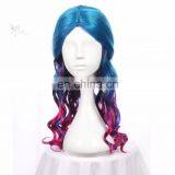 Top Fashionable Synthetic Hair Deep Purple Wig Cosplay Anime Wigs thumbnail-3