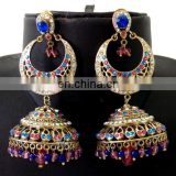Victorain Earrings -Rhinestone Crystal earrings- Imiation earrings -Victorian jewelry -Earring-Jhumkhi style earring