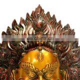 Statue Mahakala Buddha Tibet Buddhism Tibetan Vajrapani Old Wall Hanging Mask Home Vintage Art Ethnic Decorative Wholesale thumbnail-4
