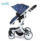 High-view Folding Baby Stroller With White Chassis thumbnail-4