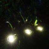 Solar Powered 3 LED Solar Light Outdoor 4LED Solar Light Outdoor LED Garden Light Lawn Path Yard Fence Stainless Steel Buried Inground Lamp JML-SGL-4LEDS thumbnail-4