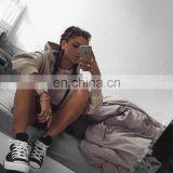 OEM Custom Logo Long Sleeve Thin Fabric Hoodies for Women Crop Tops thumbnail-5