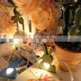 2020 New 10L Led Easter Festival Colorer Wood Rabbit Heart String Light For Home Decoration Bedroom Wall Holiday Lighting thumbnail-4