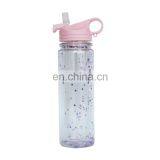 2020 New Arrivals Trending Products Double Wall Plastic Water Bottle With Flip Straw thumbnail-2