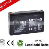 6V led rgb battery for rechargeable light 7ah