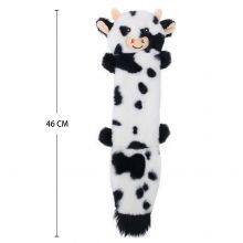 Durable Simulation Animal Plush No Stuffing Cow Giraffe Zebra Chew Resistance Squeaky Plush Pet Dog Toy thumbnail-1