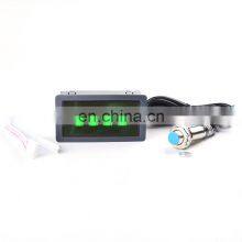 4 Digital LED Red Blue Green Tachometer Gauge RPM Speed Meter+Hall Proximity Switch Sensor NPN 12V Speed Meter Counter Promotion thumbnail-3
