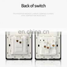 Type 86 UK/EU Standard 4 Gang 1/2 Way Wall Push Button Light Switch Thick Solid Wood Panel Socket and Switches Electrical 16A thumbnail-5