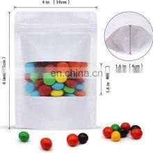 Doypack Zip Lock Brown White Kraft Craft Paper Standing Up Pouches Food Packaging Zipper Bags With Window thumbnail-4
