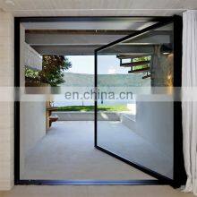 American Design Anti Rust Revolve Open Bottom Hinges Black Custom Grill Modern Wrought Iron Glass Entry Pivot Door thumbnail-4