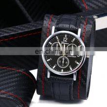 6 Slots Black Watch Box Watch Storage Box Display Watch Organizer Box thumbnail-2