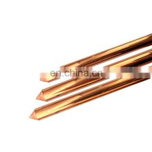 CE certificated stainless steel chemical earthing rods copper  clad steel earth rod