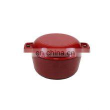 5-QT 2 in 1 Cast Iron Cookware, Double Dutch Oven Casserole Pot thumbnail-3