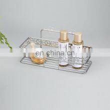 ODM Diamond Series Bathroom Iron Rack Wall Mounted Stickers Wire Basket Shower Caddy Bathroom Shelf thumbnail-2