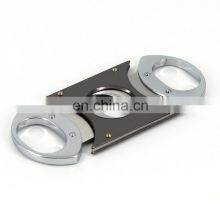 Wholesale High Quality Stainless Steel Double Blade Free Custom Logo Cigar Cutter thumbnail-5