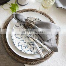 Hot Sale Rustic Rattan Napkin Ring WHolesale in Bulk Tableware Set Napkin Holder Rings Wovenmade in Vietnam thumbnail-4