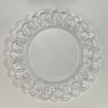 New Arrival Vintage Clear Round Plastic Charger Plates Acrylic Dinner Dishes For Wedding thumbnail-5