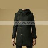 black color winter coats/2016 new design winter coats/simple winter coats/simple design overcoat