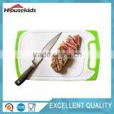 3-Piece Dishwasher Safe Plastic Cutting Board Set With Non-Slip Feet and Deep Drip Juice Groove, White With Lime Green thumbnail-3