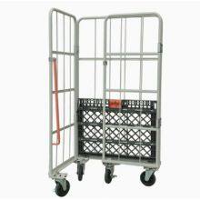 Scale Heavy Duty Rolling Wire Mesh Storage Cage for Cargo Collecting Milk Trolley thumbnail-3