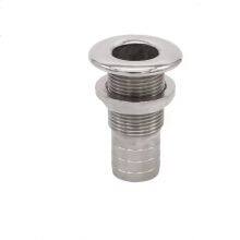 Marine Parts 316 Stainless Steel Thru-Hull Valve Fitting Steel Boat Thru Hull Thru Drain Connector thumbnail-1