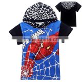 2015 spiderman fashion children's wear baby boys sweater Kids hoodies spiderman children clothing short sleeve t shirts