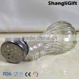 Cheap 50ml Ribbed Pepper Salt Jars Glass Spice Jars With Metal Lids thumbnail-5