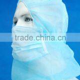 Disposable Non-woven PP Hood With Face Mask Head Cover