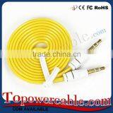 Wholesale Flat Noodle Design 3.5Mm Stereo Auxillary Audio Cable Extension thumbnail-3