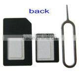 4U 2 in 1 Nano SIM Card To Micro Sim Adapter +Sim Card Tray Holder Eject Pin Key Tool for IPhone 5 thumbnail-2