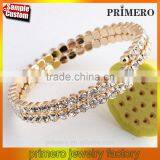 Shiny Bilayer Full Crystal Bangle 18K Rose Gold Plated Rhinestone Jewelry Bracelet thumbnail-1