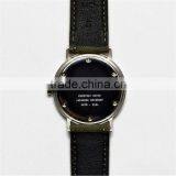 Minimalist Design Versatile Accessory Pvd Rose Gold Case Calf Leather Strap Watch Stainless Steel Back Women thumbnail-3