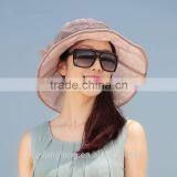 Exquisite Lace Wide Brim Hat With Flower Decoration thumbnail-3