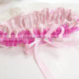 Kawaii Kitsch Garter Set,Ruffles Pink Silk Satin Bow Prom Leg Garter,Sexy Girls Lingerie Garter Belt thumbnail-2