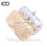 Gold Clutch Bags Sun Style Luxury Metallic Evening Bag Woman Party Clutches Elegant Bridesmaid Handbag Shell Stripe Purse thumbnail-3