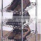 5-Tier Chrome Steel Shoe Shelf