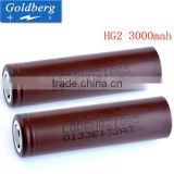 In stock authentic recharge 20A continuous current LG 3000mah battery 18650 lithium ion HG2 battery